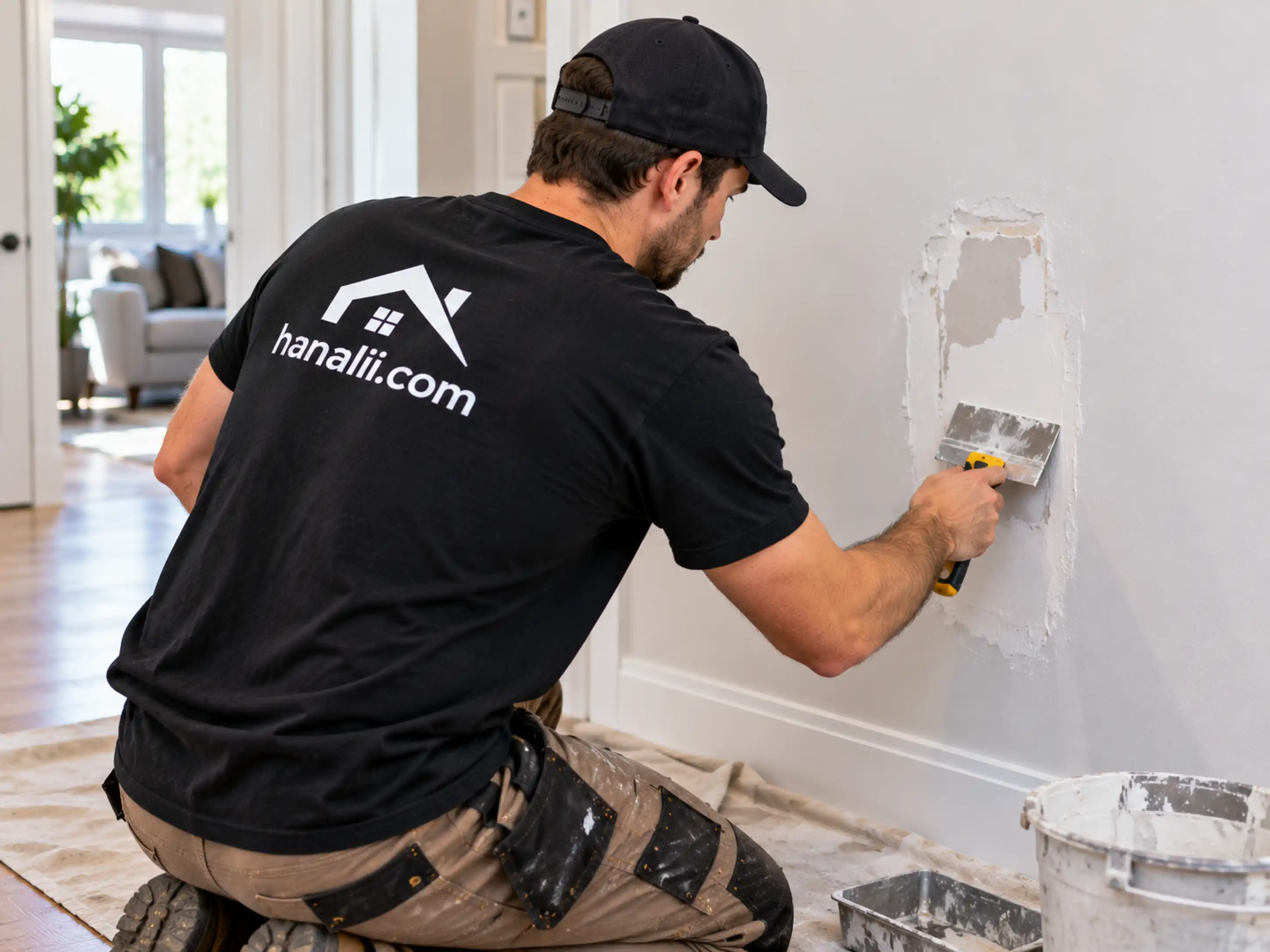 Repairing a hole in interior drywall